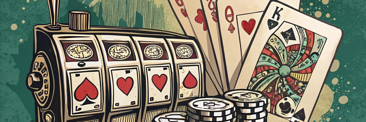 Casino games collection illustration
