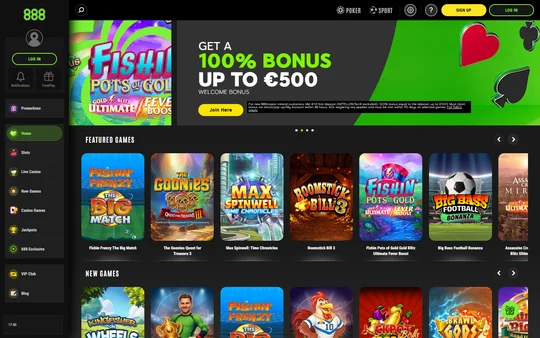 888 Casino PayPal casino Ireland