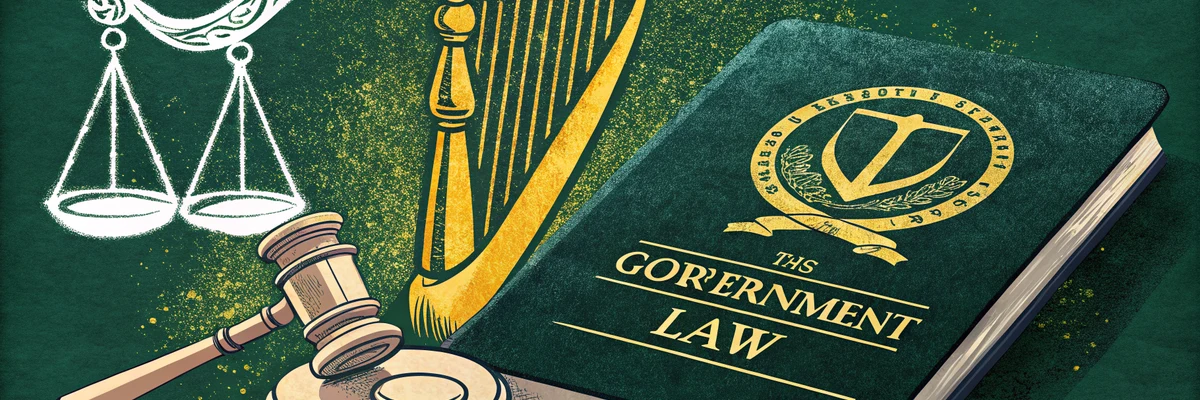 Gambling Regulation Act 2024 Ireland - Irish harp law book GRAI regulatory seal